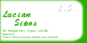 lucian sipos business card